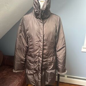 MaxMara Shimmering Chocolate Puffer Coat